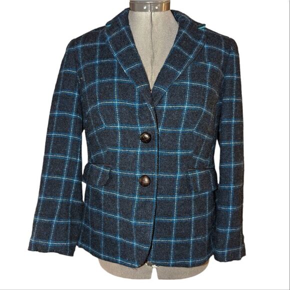Talbot's plaid wool jacket size 6 petite - Picture 2 of 7